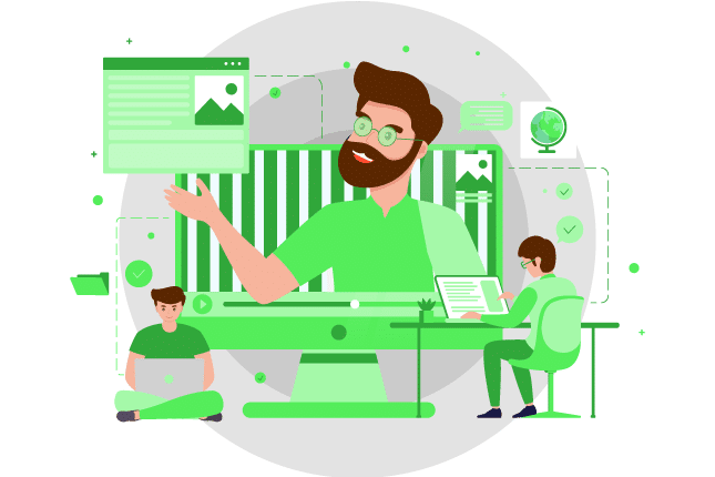 Students, professionals and entrepreneurs learning digital marketing